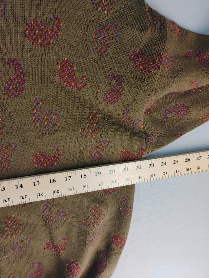 VTG Tricots St Raphael Sweater Mens Large Multicolor Paisley Crewneck Pullover - Image 4 of 4