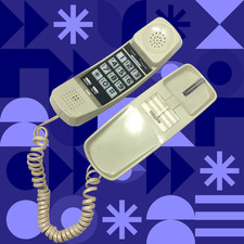 Vintage 1980's Universal Corded Telephone Tel-4050L Off White Landline Phone