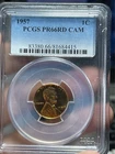 1957 Cameo Proof Lincoln Cent PCGS PR66RD CAM