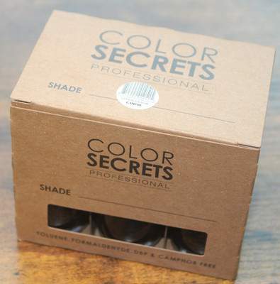 (6) Color Secrets Professional Nail Polish Lacquer Black Little Black Book NEW
