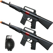 Gun Toy Black, Sound  Sparks, FX Grenade Toy, CAR-15 M-16, 16 Inches, Rifle Toy