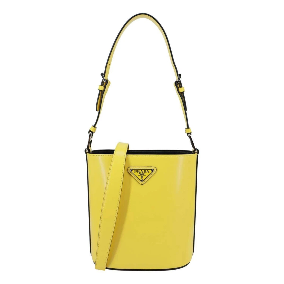 25+ PRADA Leather Exterior Yellow Bags & Handbags for Women for