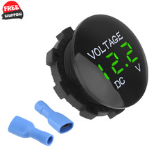 12v 24v Digital Voltmeter Led Battery Voltage Meter Gauge Car Motorcycle Boat