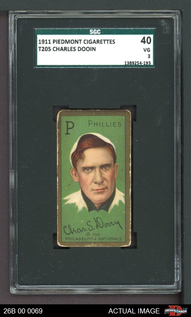 1911 T205 Red Dooin Phillies SGC 3 - VG