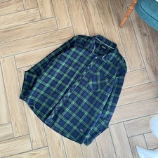 Only&Sons Vintage Shirt Karo Flannel Herren Dunkelgrün Dunkelblau Slim Fit XXL