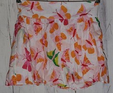 Lilly Pulitzer White Pink Orange Green Butterfly Skirt Size 7 Girls S24