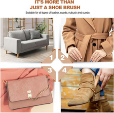 2-Piece Suede Brush and Suede Eraser, Suede Cleaner Kit, Suede Brush for Shoe...