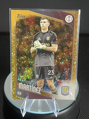 Emiliano Martinez Gold /50 + Rodrigo Mora Topps Chrome Lot 2 Aston Villa Porto