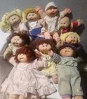 Vintage Cabbage Patch Kids Dolls Lot of 9 Mixed Outfits Play Dolls 1980s