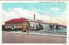 WI Neenah Paper Co. Antique Car, Neenah Wisconsin Postcard c1915