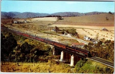 Postcard TRAIN SCENE Blue Ridge Virginia VA o/19 AM0357