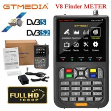 GTMEDIA V8 Finder Meter 3.5''LCD HD FTA Satellite DVB-S/S2X Dish Signal Receiver