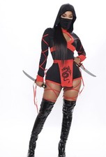 FASHION NOVA Women Dragon NINJA 3 Piece Costume Set Size Medium 