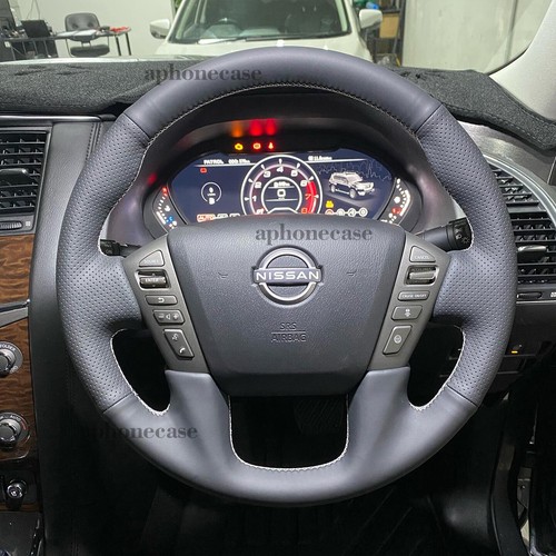 Hand-Sewing Steering Wheel Wrap Cover Leather Interior Wrap For Nissan Frontier - Picture 2 of 10