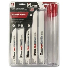 Morse Heavy Duty Recip Saw Blade Set 12pc Reciprocating RBKITHD01 397490 USA