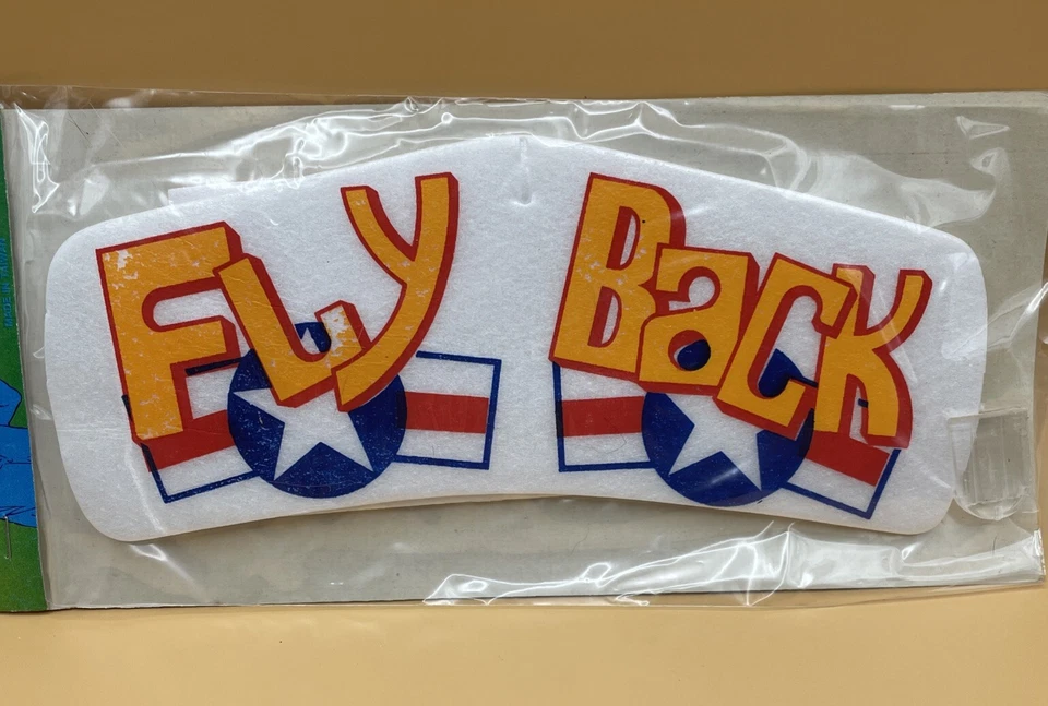 Vintage Fly Back Styrofoam Glider Airplane Tricks Stunts Returns to You SEALED - Image 2 of 4