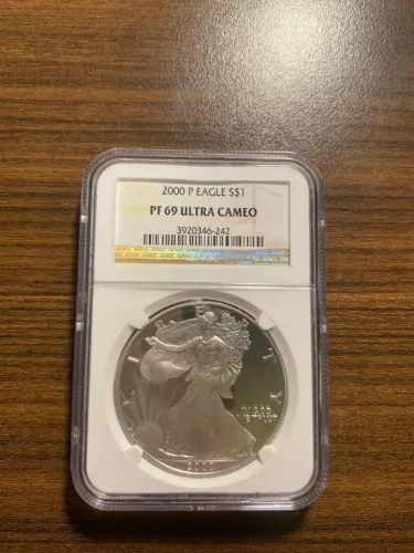 2000-P American Silver Eagle ASE $1 NGC PROOF PF PR 69 Ultra Cameo (UCAM) 