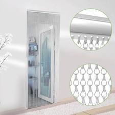 Chain Curtain Door Fly Screens 215 x 90cm Aluminium Insect Screen for doorways
