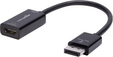 Amazon Basics DisplayPort to HDMI Adapter 4K 60Hz Not for USB, Black