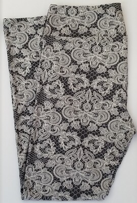 OS LuLaRoe One Size Leggings Cute Gray Paisley Print NWT W24