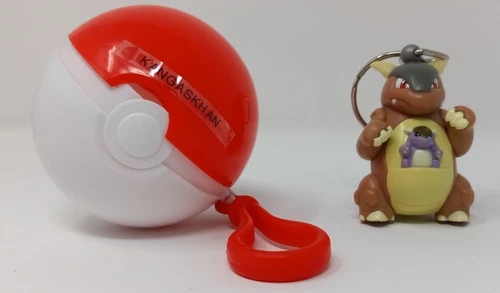 Vintage 1999 Pokemon Burger King Kangaskhan Key Ring Keychain Figure & Pokeball