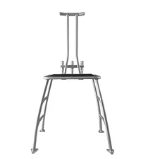 Dolphin Pro+ 42in H Boat Poling Platform W Handle And 3 Rod Holders Anodized