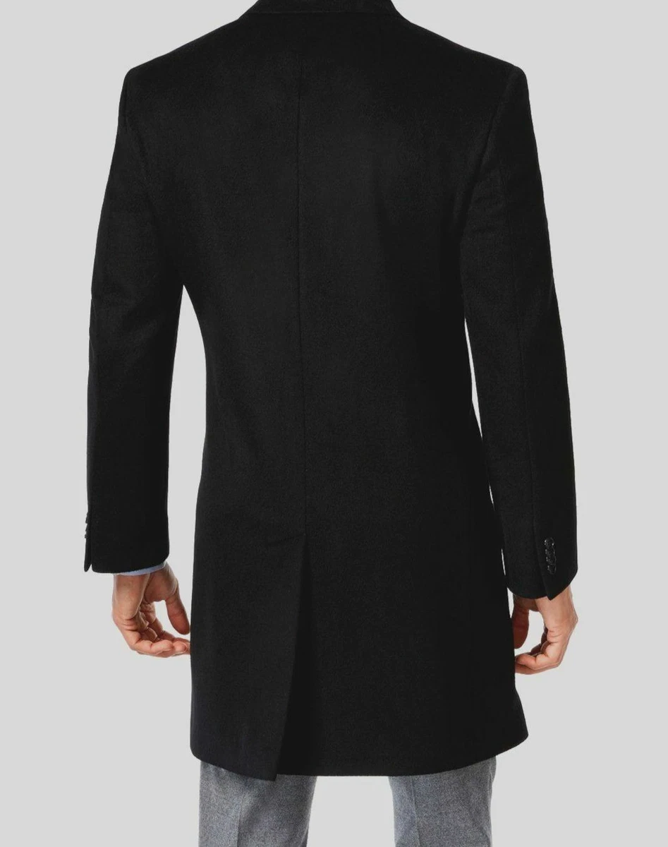 425 Kenneth Cole Men Slim Fit Gray Raburn Wool Overcoat Peacoat