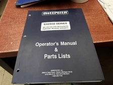 Sweepster Operators & Parts Manual S32/D32 Series Hydraulic Windrow Sweepers