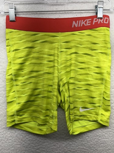Nike Pro Compression Shorts Girls Youth XL Green Lime Volt Athletic | eBay