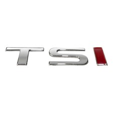 Schriftzug Logo TSI Chrom Rot Seat Leon Ibiza Altea VW Emblem badge