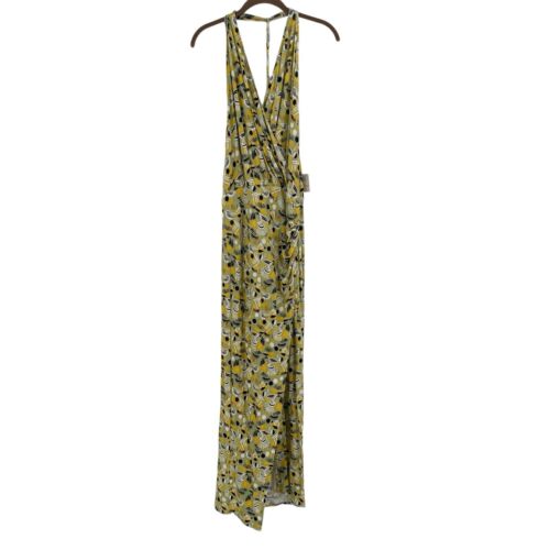 Free People Size XS Daria Midi Dress Apple Mint Combo Side Slit Ruched NWT