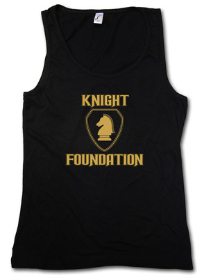 BLACK KNIGHT FOUNDATION LOGO TANK TOP T-SHIRT TV Rider David Serie Kult K.I.T.T.