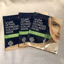 V-Line Lifting Hydrogel Collagen 3 Total Masks  by Stylia Aloe Vera Hyaluronic 