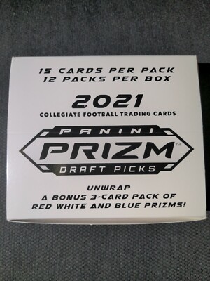 2021 Panini Prizm Football Draft Picks Cello Box - 12 Total Fat Packs New Sealed