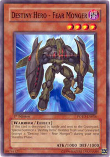 Destiny Hero Fear Monger POTD-EN016 Common 1st Edition LP
