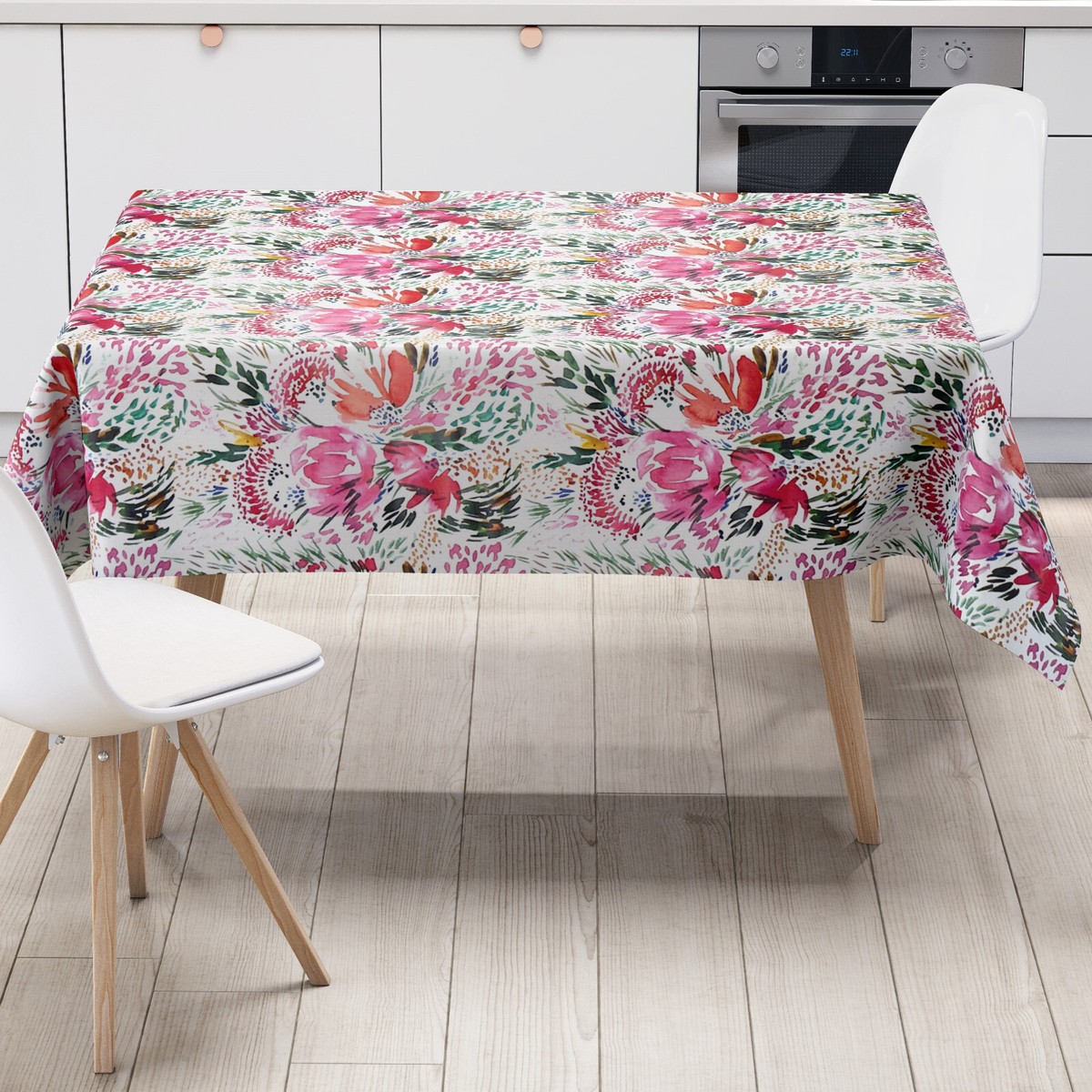 KEVKUS Nappe En Toile Cirée Damassée Gaufrée C140020 - Fleurs