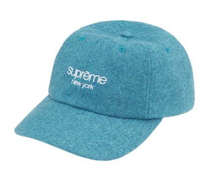 Supreme Waxed Wool 6 Panel Cyan Hat Cap (FW22) Halley Stevensons