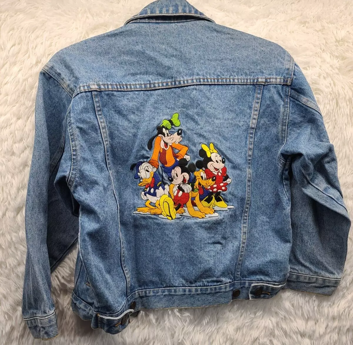 Disney embroidered denim jacket clearance