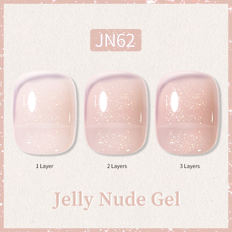 BORN PRETTY Jelly Nude Gel Nagellack 10ml Translucent Soak Off UV Nagellacke - Bild 125 von 157