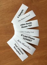 SEW ON PERSONALISED NYLON TAFFETA NAME LABELS - 7x2 cm -