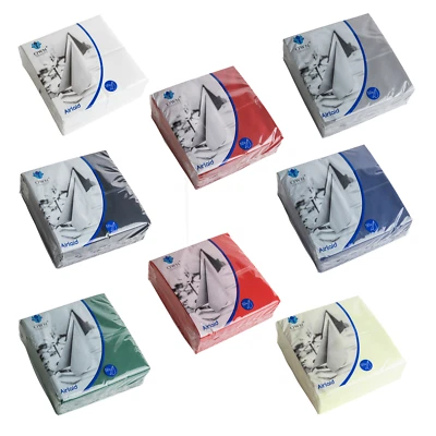 WE CAN SOURCE IT LTD 40cm 8 Fold Luxury Airlaid Napkins Linen Feel Disposable Colorful Paper Napkins