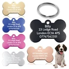 Dog Tag Engraved Bone Pet Tags Personalised Engraved ID Collar Tag Bone Cat