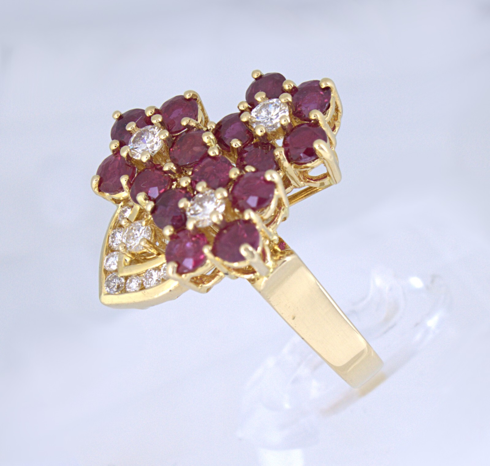 Ruby, Diamond, 18K Yellow Gold Ring - image 7