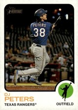 2022 Topps Heritage #119 DJ Peters Texas Rangers