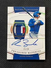 2022 Panini National Treasures Aaron Zavala Diamond RPA Patch Auto Gold /25