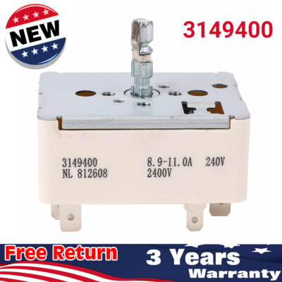 #ad Electric Range Burner Infinite Switch for WHIRLPOOL WP3149400 3149400 AP3095444 $17.00