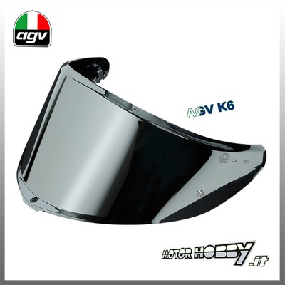 VISIERA CASCO AGV K6 IRIDIUM MPLK GRIGIO A SPECCHIO PRODOTTO ORIGINALE AGV  | eBay