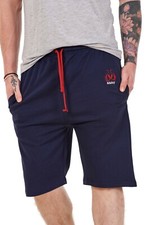 Image of Mens Jersey Shorts Cotton Lightweight Branded Side Pockets Plain Gym Holiday