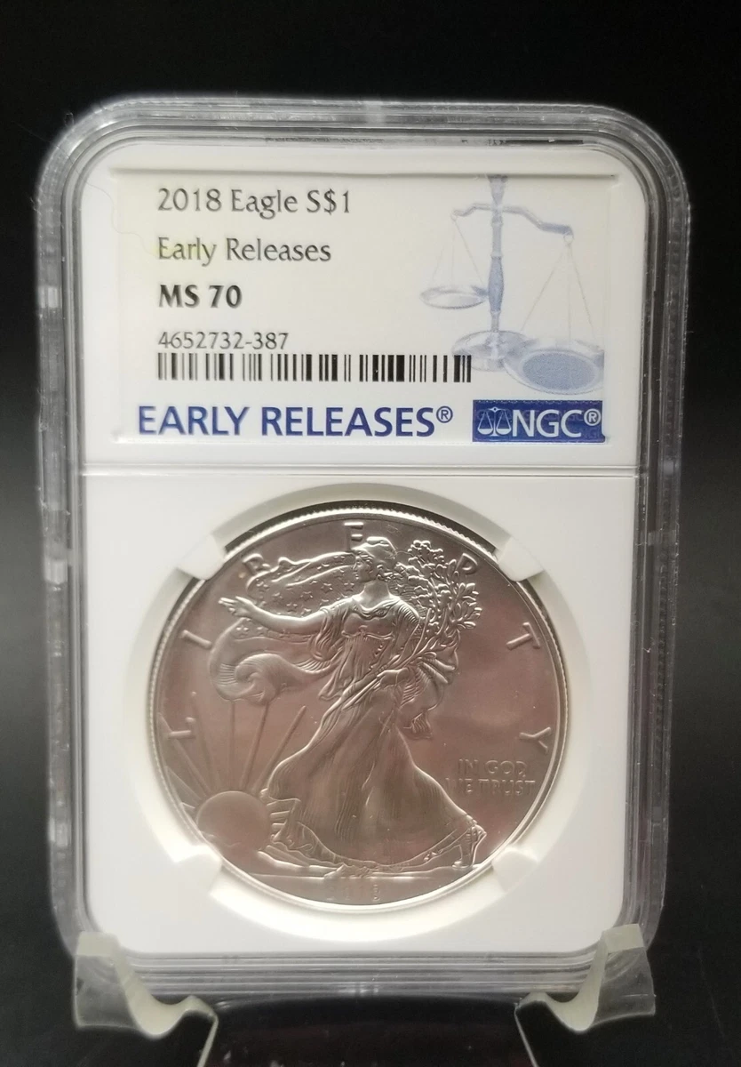 American Eagle NGC Certified MS 70 Silver Bullion Coins for sale