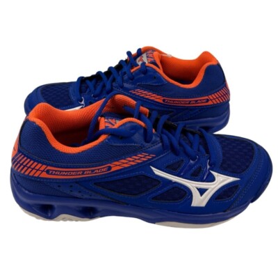 Mizuno Thunder Blade Blue/White/Orange Unisex sz6.5  Volleyball Shoes V1GA177000
